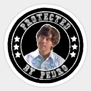 Napoleon Dynamite - Protected by Pedro - Solid Stars Sticker